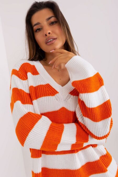 Sweter 8030 pomarańczowy